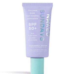 2/$20 Naked Sundays Collagen Glow Mineral SPF 50+ Sunscreen New